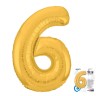 Цифра "6" Золото Slim в упаковке