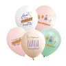 Т 12 Улыбайся! Ассорти Пастель / 25 шт. /, Латексный шар
