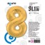 Цифра "8" Золото Slim в упаковке