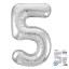 Цифра "5" Серебро Slim в упаковке