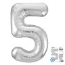 Цифра "5" Серебро Slim в упаковке