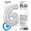 Цифра "6" Серебро Slim в упаковке