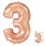 И40 Цифра "3" Розовое Золото Slim в упаковке