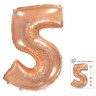 И40 Цифра "5" Розовое Золото Slim в упаковке