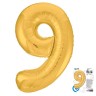 Цифра "9" Золото Slim в упаковке