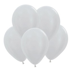 S Перламутр 12 Серебро / Silver / 50 шт. /латексный шар