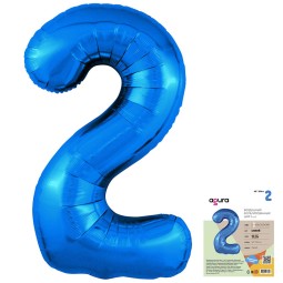 Цифра "2" Синий Slim в упаковке