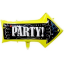 Фольгированный фигурный шар Стрелка, Party 82 см