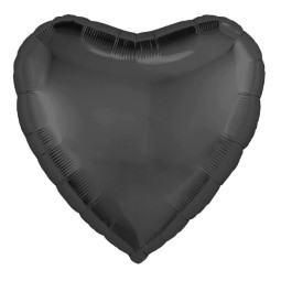 Аг 19 Сердце Графит / 1 шт /, Фольгированный шар