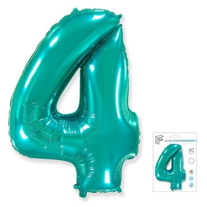 И40 Цифра "4" Тиффани Slim в упаковке