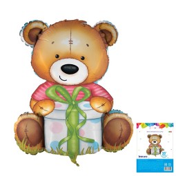 G 33 Фигура Милый мишка в упаковке / Cute bear / 1 шт /, Фольгированный шар