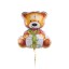 G 33 Фигура Милый мишка в упаковке / Cute bear / 1 шт /, Фольгированный шар