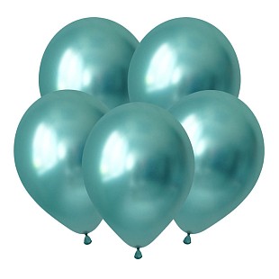 V Метал 12 Зеркальные шары, Зеленый / Luster Green / 50 шт. /латексный шар