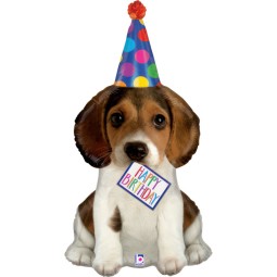 G 44 Фигура Щенок в колпачке / Birthday Puppy / 1 шт. / Фольгированный шар