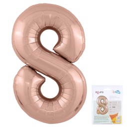 Цифра "8" Розовое золото Slim в упаковке
