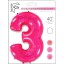 И40 Цифра "3" Фуксия Slim в упаковке
