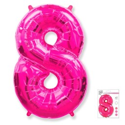 И40 Цифра "8" Фуксия Slim в упаковке