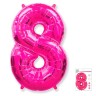 И40 Цифра "8" Фуксия Slim в упаковке