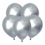V Метал 12 Зеркальные шары, Серебро / Luster Silver / 50 шт. /латексный шар