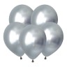 V Метал 12 Зеркальные шары, Серебро / Luster Silver / 50 шт. /латексный шар