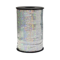 Лента голография бобина 0,5 см/200 м, Серебро