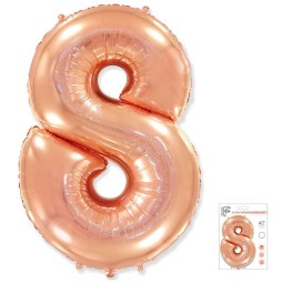 И40 Цифра "8" Розовое Золото Slim в упаковке