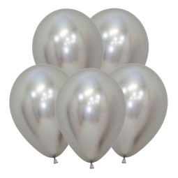 S Зеркальные шары 12 Рефлекс Серебро / Reflex Silver / 12 шт. /, Латексный шар