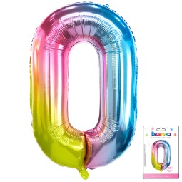 К40 Цифра "0" Радуга нежный градиент в упаковке