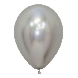 S Зеркальные шары 5 Рефлекс Серебро / Reflex Silver / 50 шт. /, Латексный шар