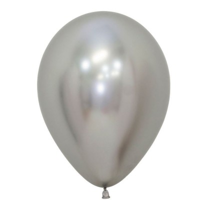 S Зеркальные шары 5 Рефлекс Серебро / Reflex Silver / 50 шт. /, Латексный шар