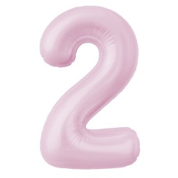 Аг 40 Цифра "2" Зефирный Slim в упаковке / 1 шт /, Фольгированный шар