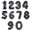 И40 Цифра "3" черный в упаковке / Three / 1 шт / Фольгированный шар