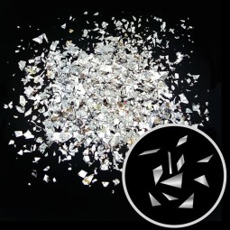 Конфетти Дробленые серебряные / 250 г /