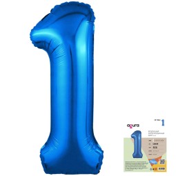 Цифра "1" Синий Slim в упаковке