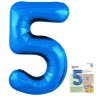 Цифра "5" Синий Slim в упаковке