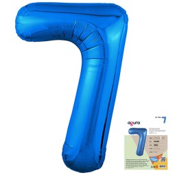 Цифра "7" Синий Slim в упаковке
