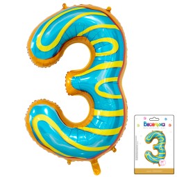 К34 Цифра "3" Пончик в упаковке