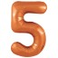 Аг 40 Цифра "5" Папайя Slim в упаковке / 1 шт /, Фольгированный шар, AGURA, Россия