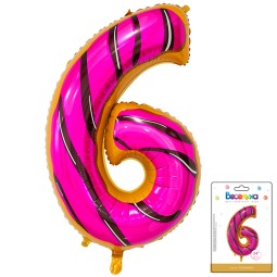 К34 Цифра "6" Пончик в упаковке