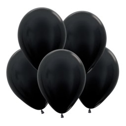 S Метал 12 Черный / Black / 50 шт. /латексный шар
