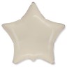 И 18 Звезда Кремовый / SATIN CREM / 1 шт /, Фольгированный шар