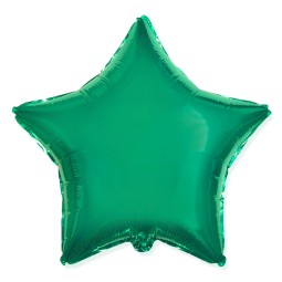 И 18 Звезда Зеленый / Star Green / 1 шт /, Фольгированный шар, FLEX METAL, Испания
