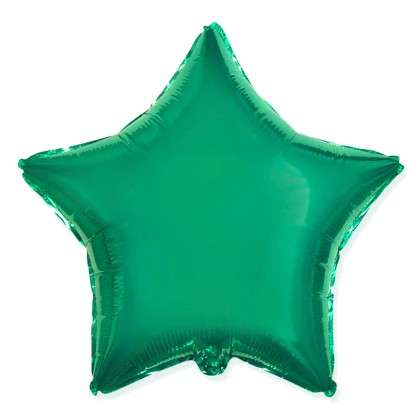 И 18 Звезда Зеленый / Star Green / 1 шт /, Фольгированный шар, FLEX METAL, Испания
