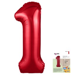 Цифра "1" Красный Slim в упаковке
