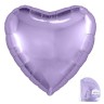 Шар воздушный Сердце 9"/23 см, Пастельный фиолетовый, в упаковке 5 шт
