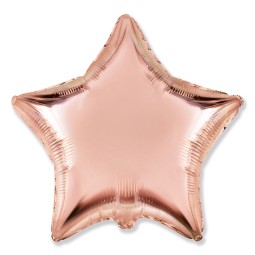 И 18 звезда Розовое золото / Star Rose gold / 1 шт /, Фольгированный шар, FLEX METAL, Испания