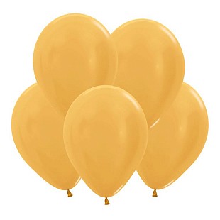 S Метал 5 Золото / Gold R / 100 шт. /, латексный шар