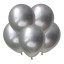 KL Метал 12 Зеркальные шары Серебро / Mirror Silver / 50 шт./, Латексный шар