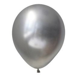 KL Метал 12 Зеркальные шары Серебро / Mirror Silver / 50 шт./, Латексный шар