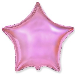 И 18 Звезда Розовый нежный / Light Pink / 1 шт /, Фольгированный шар